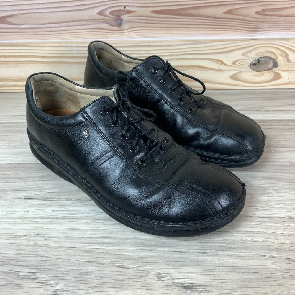 Finn Comfort Germany Shoes Mens US 10.5 Wide Black Leather Lace Up Casual